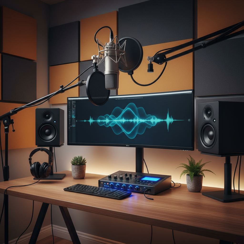 Alex in recording studio